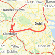 A 16.58 km Bike Ride mapped on Tue Apr 16 2013