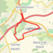 Lightwater - Bagshot - High Curley - Red Road - The Avenue - Lightwater