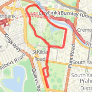 2013_04_18 Fawkner Park to The Tan x2 laps return