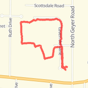 Walked the dog 0.98 mi on 04/20/2013