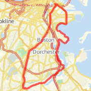 A 17.96 mi Bike Ride mapped on Sun Apr 21 2013