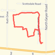 Walked the dog 0.98 mi on 04/22/2013