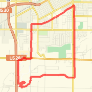 GI Loup mostly bike trail with some on Locust Street