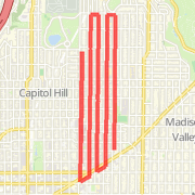 A 6.4 mi Run / Jog mapped on Thu Apr 25 2013