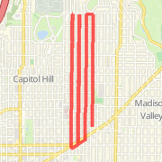 A 6.2 mi Run / Jog mapped on Tue Apr 30 2013