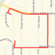 A 0.91 mi Walk - Dog Walk mapped on Mon May 06 2013