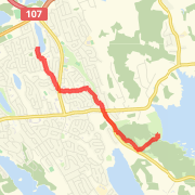 9.98 km Run in Dartmouth on 2013-05-07 5:35 PM