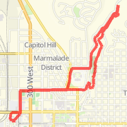 A 5.45 mi Run / Jog mapped on Fri May 10 2013