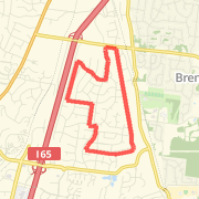 Brentwood YMCA through Brenthaven to Yellow Trail to YMCA
