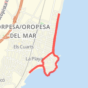 Oropesa playa Morro de Goss hasta la Concha Run route image