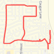 A  route mapped on Mon May 13 2013