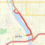 From Riverwalk across river, up riverside to Riverpark Apts, and Back (6 mi)