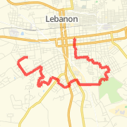 A 6.55 mi Run / Jog mapped on Tue May 14 2013
