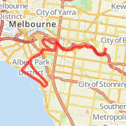 To gunnies via lap of tan, kerferd rd &amp; fitzroy st