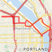 Ist week 4 miler, Over steele, (n) to Broadway Bridge &amp; Back