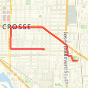 Taco John's Route from the Track