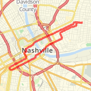 Five Points to Demonbreun  Roundabout Loop (7 miles)