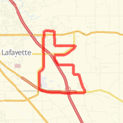 A 12.58 mi Run / Jog mapped on Sun May 19 2013