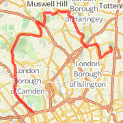 baker street, hampstead, ferme park: winter route. with nice warming hills