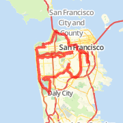 Presidion, Golden Gate, GG Park, Great Highway, Merced, Twin Peaks