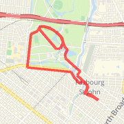 one 1/2 loop through city park