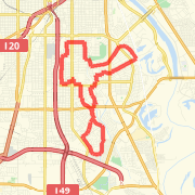 Uptown Center 15.5-mile loop through Spring Lake