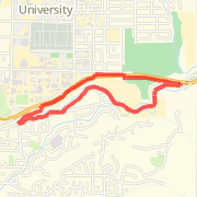 Ranger Station to first dam down ditch up to campus to Ranger Station