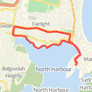eastern hill manly to bally shops and back