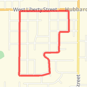 Meadowlands to Liberty Street and looped back