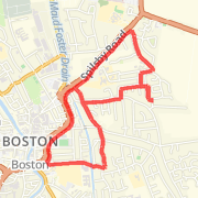 A 3.44 mi Run / Jog mapped on Tue Jun 04 2013