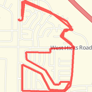 Five mile run in neighborhood