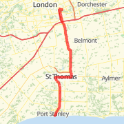 London to St. Thomas to Port Stanley