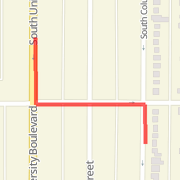 A 0.25 mi Walk mapped on Fri Jun 14 2013