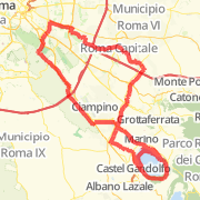 Tor Pignattara -> Appia antica -> Via dei Laghi -> Giro Lago Albano -> Tor Vergata ->