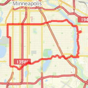 A 16.98 mi Run / Jog mapped on Sun Jun 16 2013