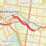 Fed Sq to Chapel St and back Run route image