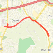 Ran 6.50 km on Mugga Way adventure