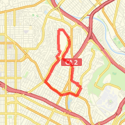 around silverlake one lap, down silverlake to sunset, up echo park
