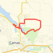 5-Mile Route from Lacamas Park (paved/trail/hills)