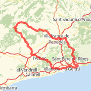 Sitges- Vilafranca- Arbos- Alt de les Ventoses (3a)- Pontons- St.M. Sarroca- St.P. Molanta- Sitges