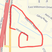 Milcreek mile Run route image