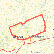 FIRST CRC - east to Thamesford, North to Kintore, then back.