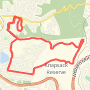 Loop round block, to Elizabeth Lookout, down steps up Mitchells Pass - bloody hard!!