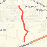 5.89 miles out and back  Run route image