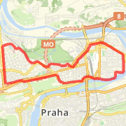 Holesovice Dejvice okruh 04 - 12.2 km Run route image