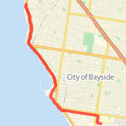 Sandy to Brighton Yacht Club Run route image