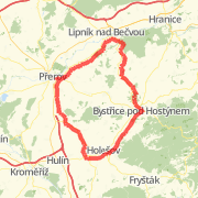 Prerov-Radslavice-Tyn-Blazice-Bystrice-Holesov-Stara Ves- H. Mostenice -Prerov