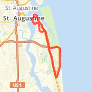 A1A 13-miler Run route image
