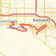 Lopers Alternative 22 mile route through Redlands (11 miles out and back)
