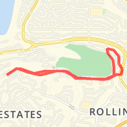 Start of Fire Trail along PV Golf Course and back